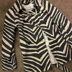 Coach zebra trench coat